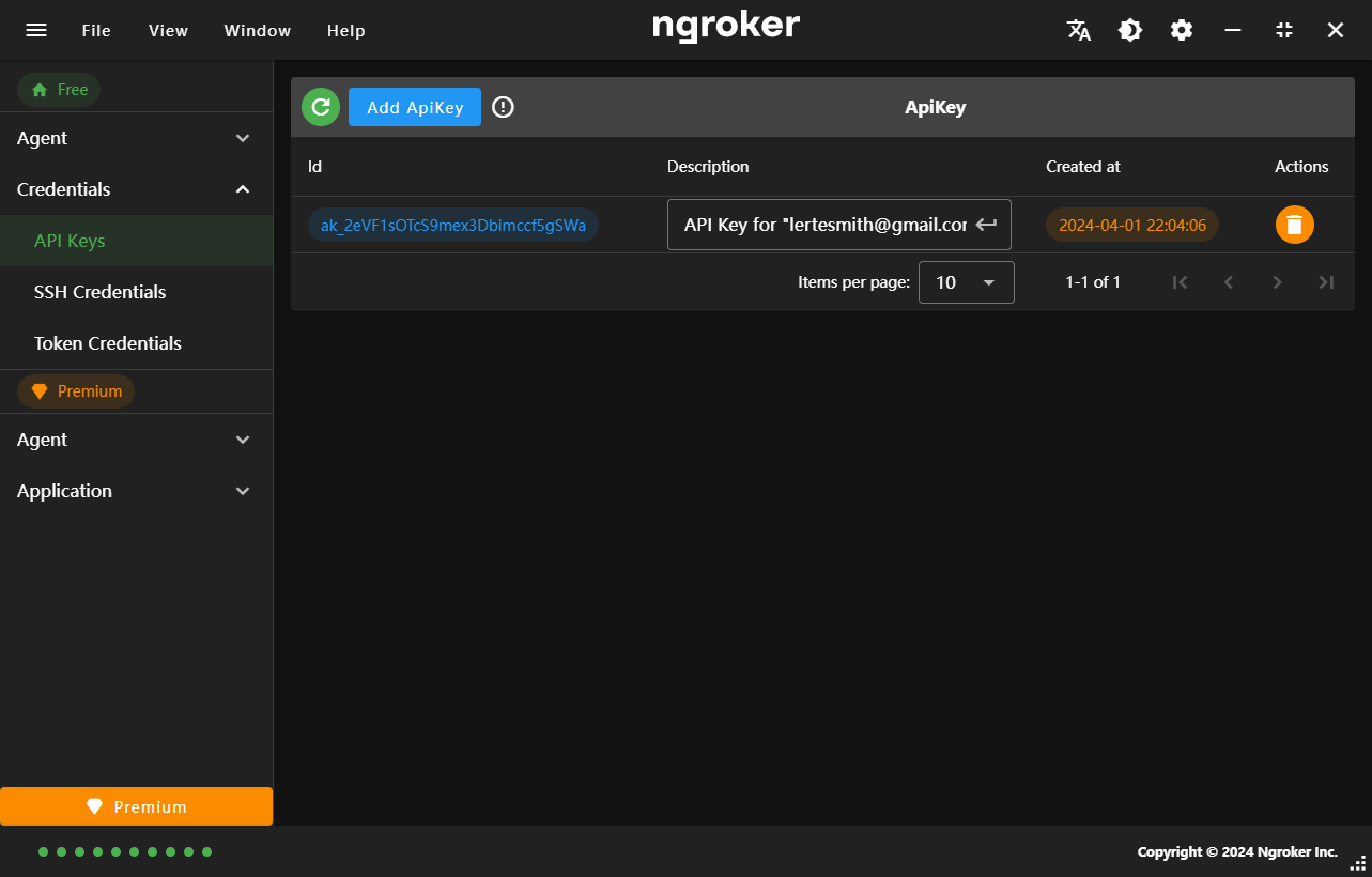 ngroker api keys